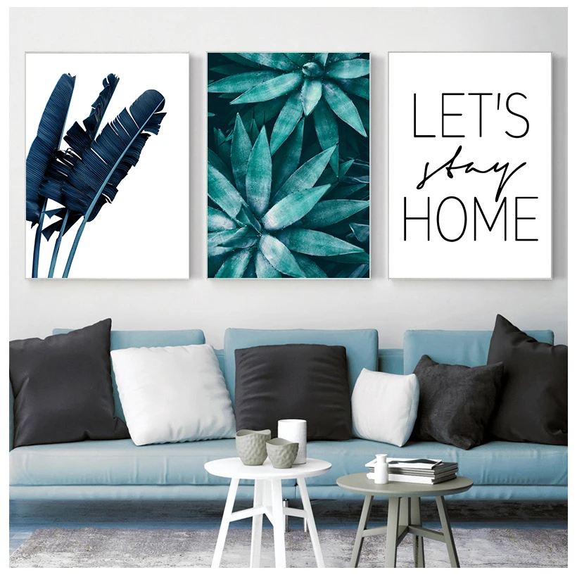 

Растительный постер в виде банановых листьев, скандинавский настенный художественный принт, скандинавский декор, Картина на холсте, мотиви...