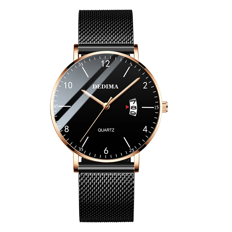 2020 Minimalist Men's Fashion Ultra Thin Watches Simple Men Business Stainless Steel Mesh Belt Quartz Watch Relogio Masculino enlarge