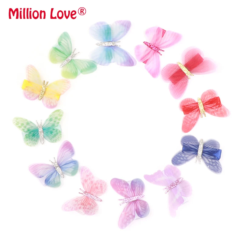 24 pieces/lot Baby kids girl retro butterfly hairpin fairy hair clip princess accessories for Children's | Детская одежда и