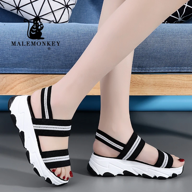 

New Women Summer Sandals 2021 Platform Fashion Casual Open Toe Beach Shoes Outdoor Trekking Comfortable Non Slip Ladies Flat