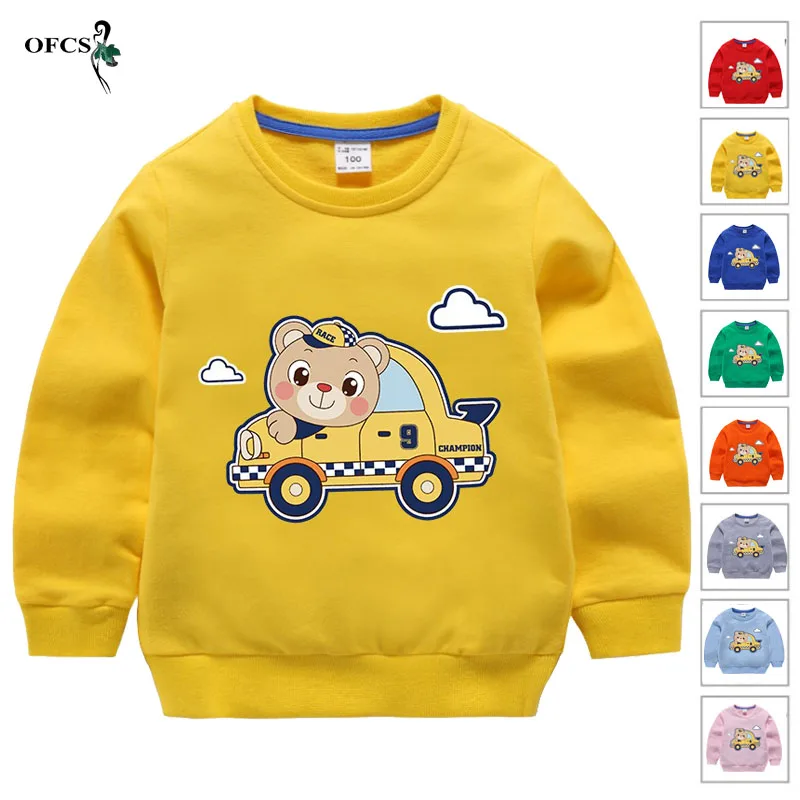 

New Cute Toddler Girl Clothes Fashion Boys Sweatshirt Cartoon Animals Pattern Full O Neck Cotton Unisex Casual Outfits 2-12Years