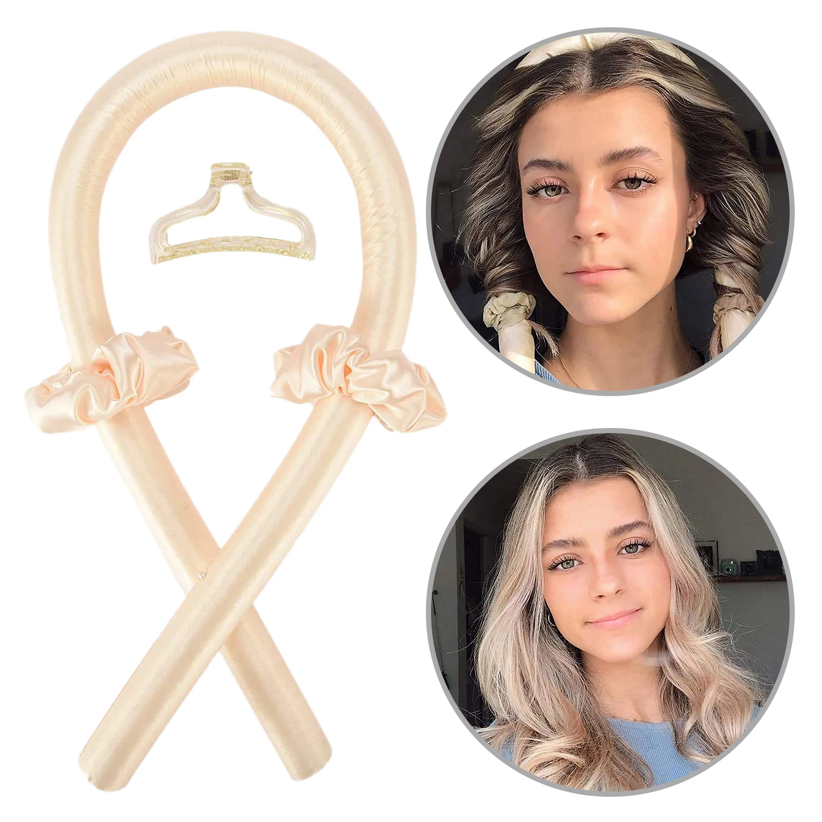 Стержень для завивки волос без тепла круглая шелковая лента Мягкая повязка на