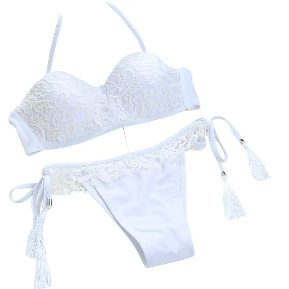 

Sexy lace Swimwear Women Bikini Set 2020 New Push Up biquini Female Swimsuit Brazilian Bathing Suit bathers Beach Swimming