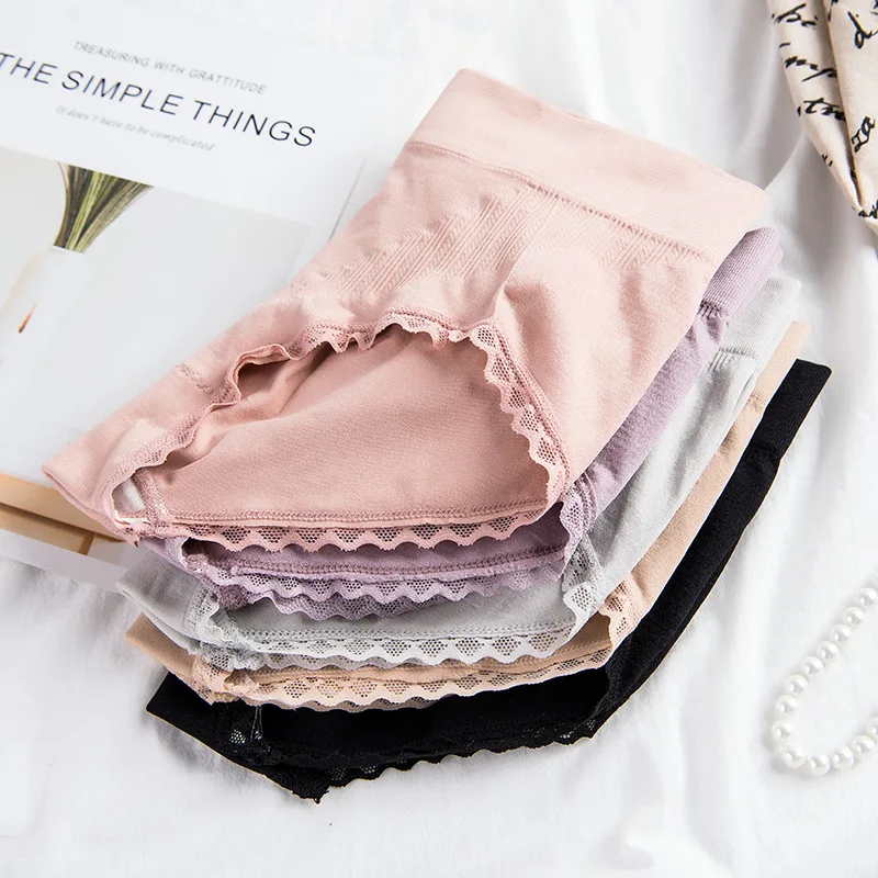 4 шт супер стрейч бесшовные бедра Мужское нижнее белье дамы хлопок талии трусы