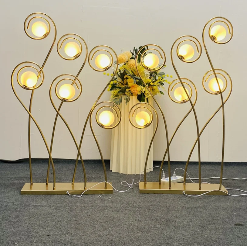 

Wedding wedding stage T stage layout decoration props electroplating luminous ornaments 6 budding street lights
