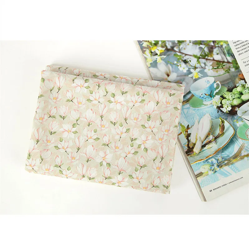 Половина ярд импорт однотонного хлопкового полотна с Свежий маленький цветочный принт ручной DIY одежды