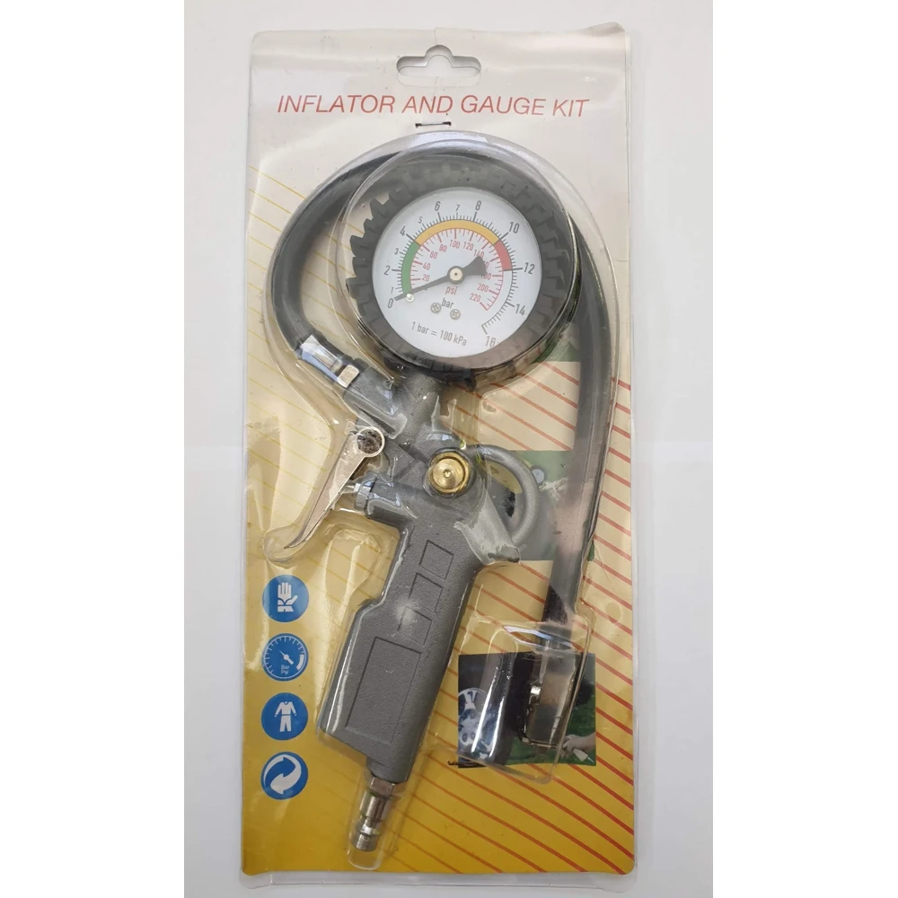 Pressure gauge with gun and hose paging 16 ATM jc-030 | Инструменты