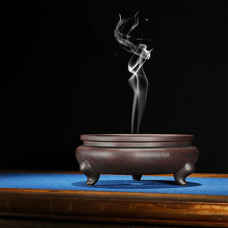 

Круглый цветочный горшок с фиолетовым песком, горшок бонсай в китайском стиле, бонсай, цветочный горшок для рукоделия, домашний декор