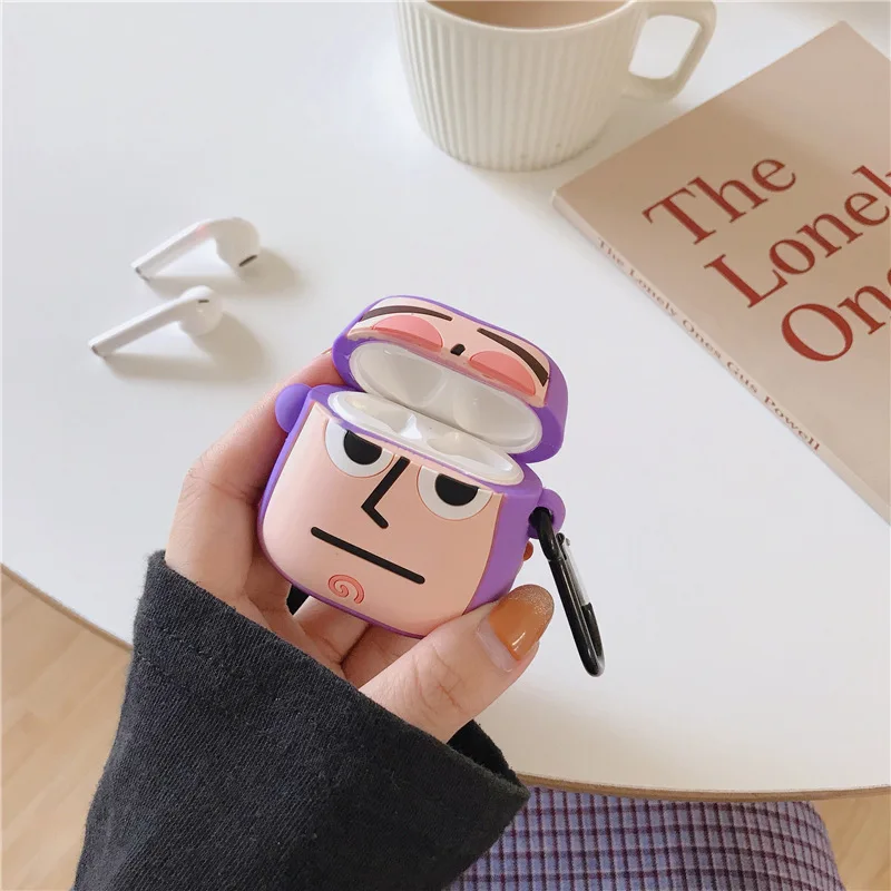 

Soft Silicone Dinosaur Buzz Airpods Case Disney Funny Cartoon Novelty Wireless Earphones Protection Fundas