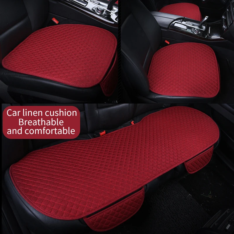 Абсолютно Новый льняной чехол для сиденья автомобиля Передняя/задняя льняная