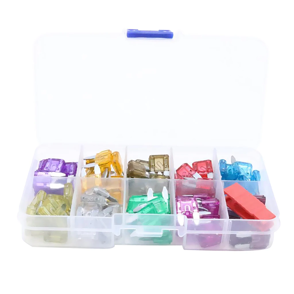 100 деталей автомобильный мини предохранитель 3a 40a для мотоцикла и автомобиля с