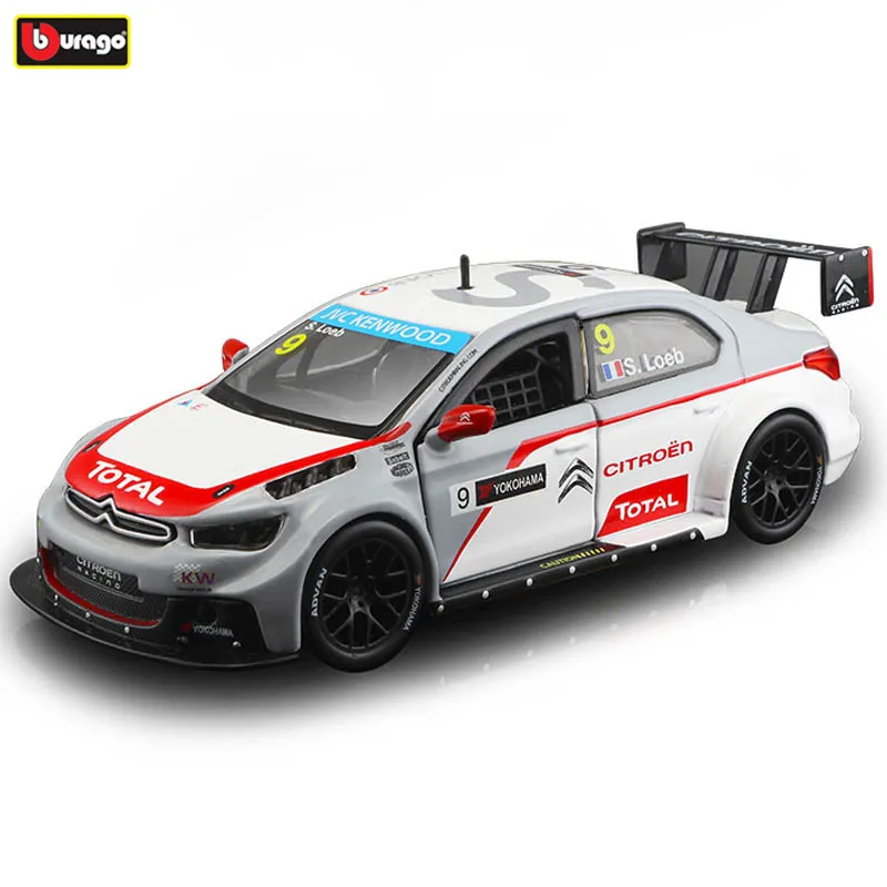 Модель гоночного автомобиля Bburago 1:32 C Elysee RV DTM Трансформер из сплава модель WRC для