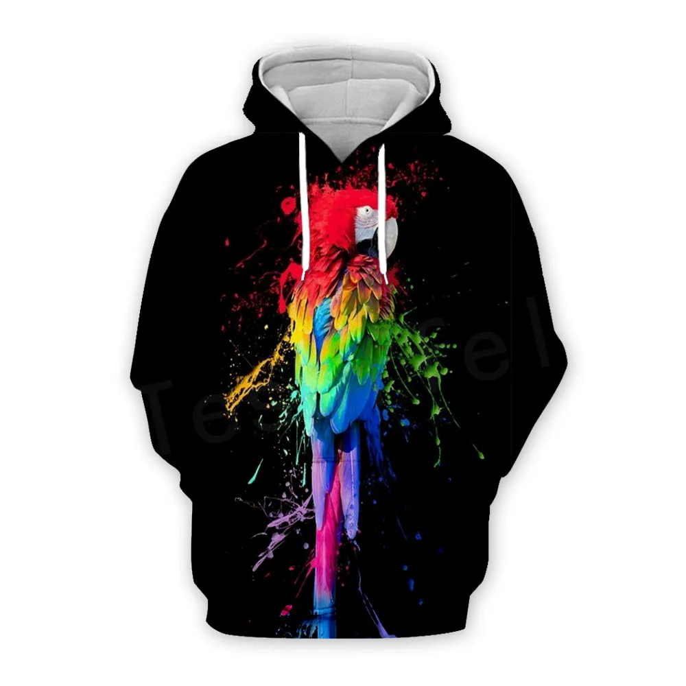 Цветной спортивный костюм унисекс tessвам с животными попугаями повседневный