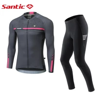 santic men summer cycling jersey bike pants cycling suit sportswear long sleeve jerseys clothing set mtb mountain bike clothes