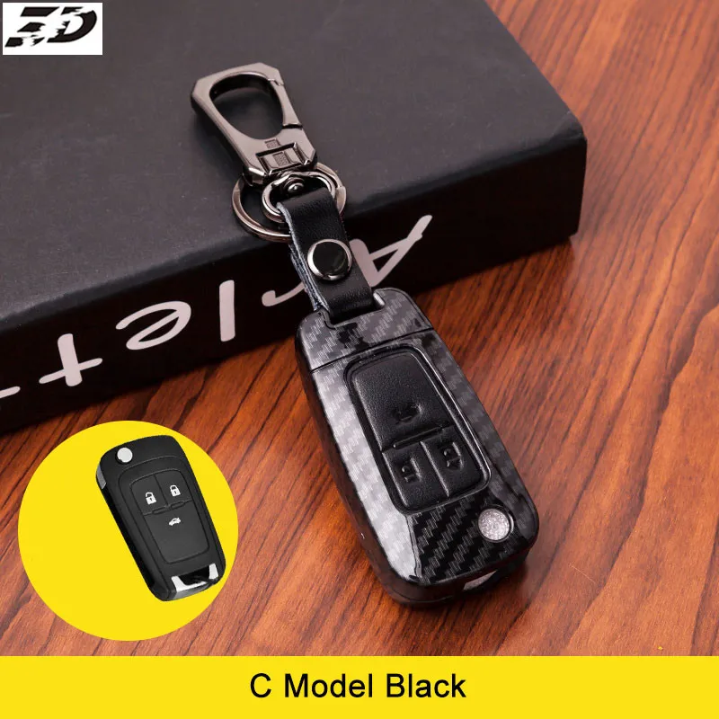 Складной чехол для ключей из углеродного волокна книжка Chevrolet Cruze Camaro Orlando