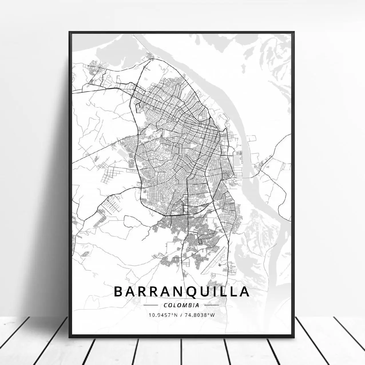 Богота барранхилла Картахена Medellin Колумбия холст художественная карта плакат -