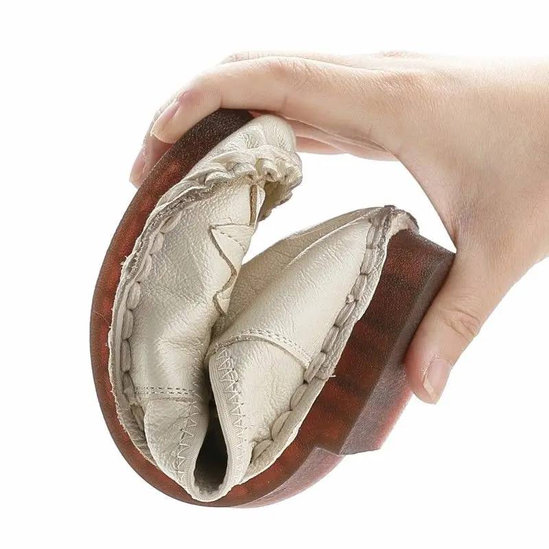 Comforthable Oxford Shoes For Woman Genuine Leather Loafers Sexy Flower Mom Shoes Spring Flats Women Shoes Ladies Moccasins