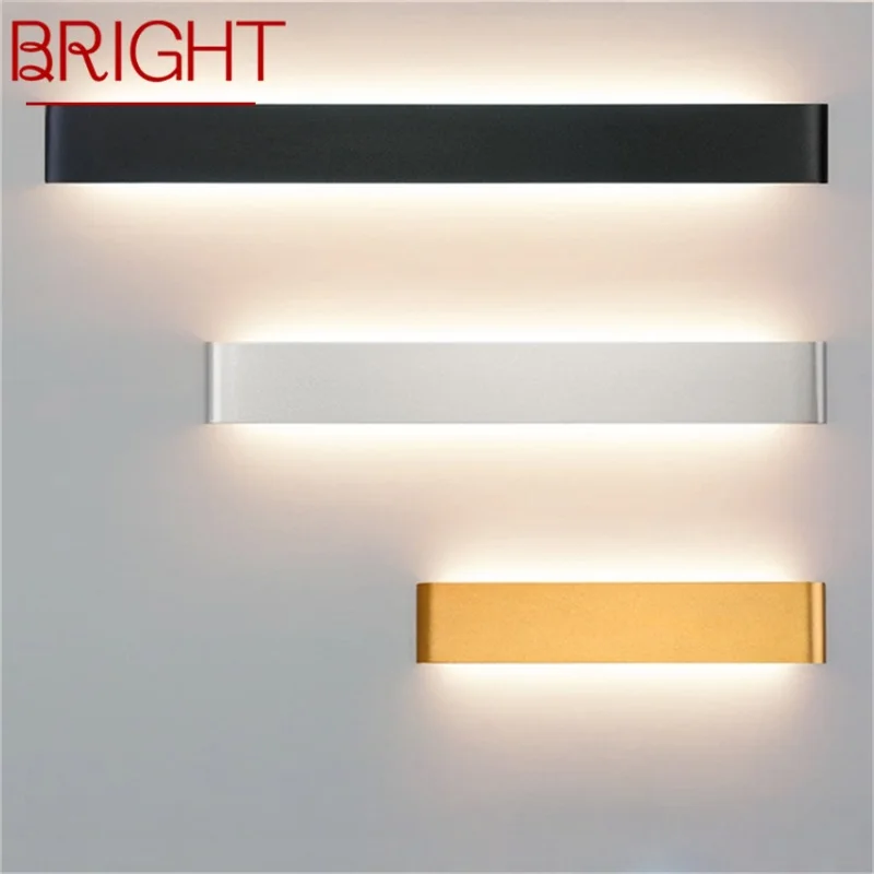 

BRIGHT Modern Indoor Wall Light Fixture Aluminum Bedside LED Lamp Creative Aisle Staircase Decorative For Home Bedroom Living Ro