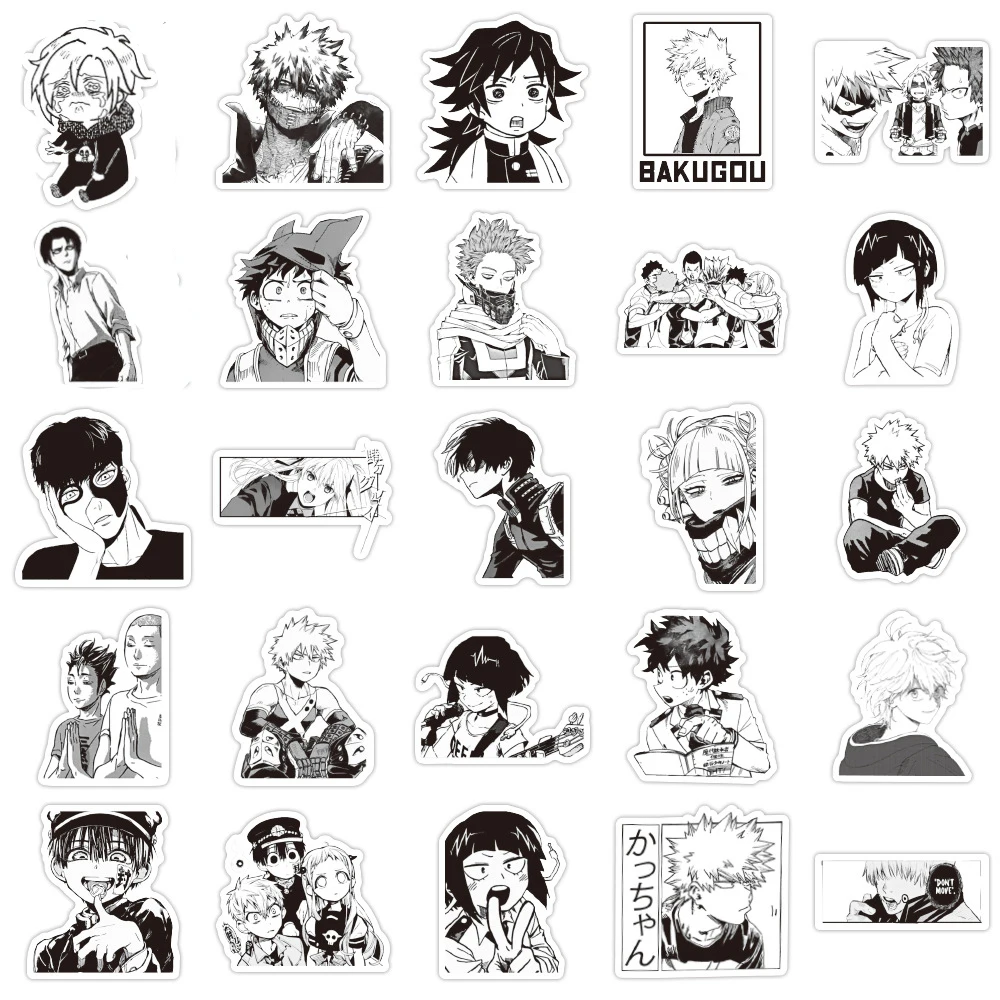 103050100pcs anime stickers mix demon slayer attack on titan sticker skateboard car laptop motorcycle luggage kid sticker toy free global shipping