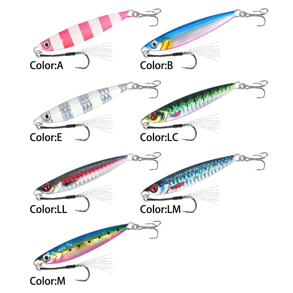 Casting Jigging lure Shore Spoon Metal Jig 20g 30g 40g Saltwater Fishing Bit Artificial Bait | Спорт и развлечения