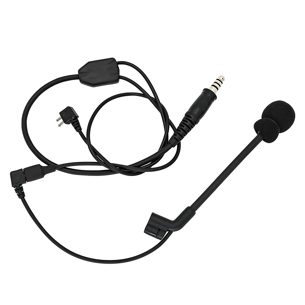 Suitable for tactical shooting headset Y-Wire cable kit COMTAC microphone + U94 PTT Kenwood plug