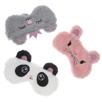 panda eye mask plush animal mouse bear deer eye cover cute plush eye mask girl toy suitable for travel home party