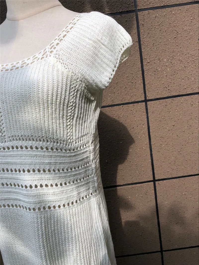 Трикотажное пляжное платье 2020 Пляжная накидка вязаная крючком Туника Пляжное