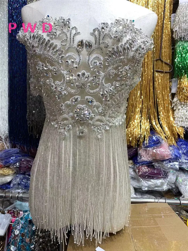 1 шт. стразы бисер бахрома кисточка отделка для танцевального костюма платье от