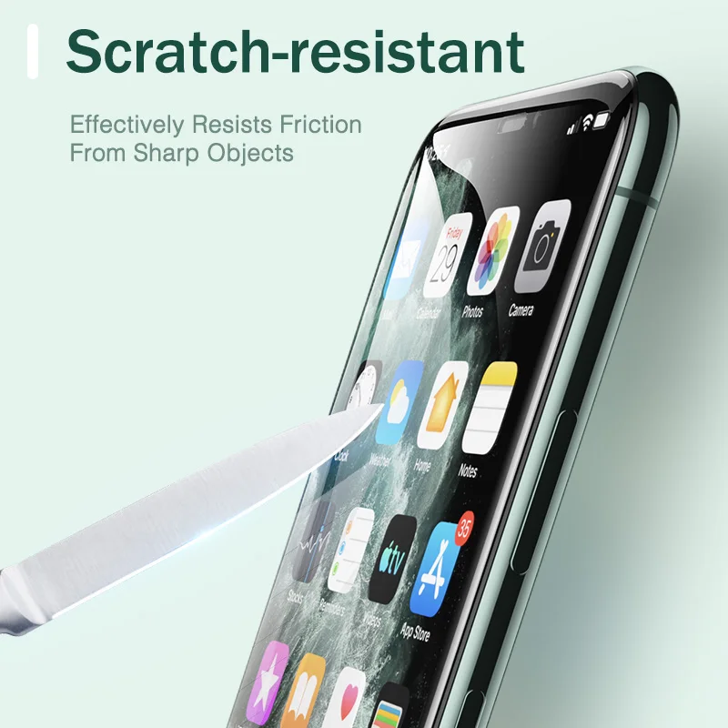 Защитное стекло Rock 9D Tempered для экрана iPhone 11 Pro на XR XS Max X 7 Plus 8 6, полное покрытие