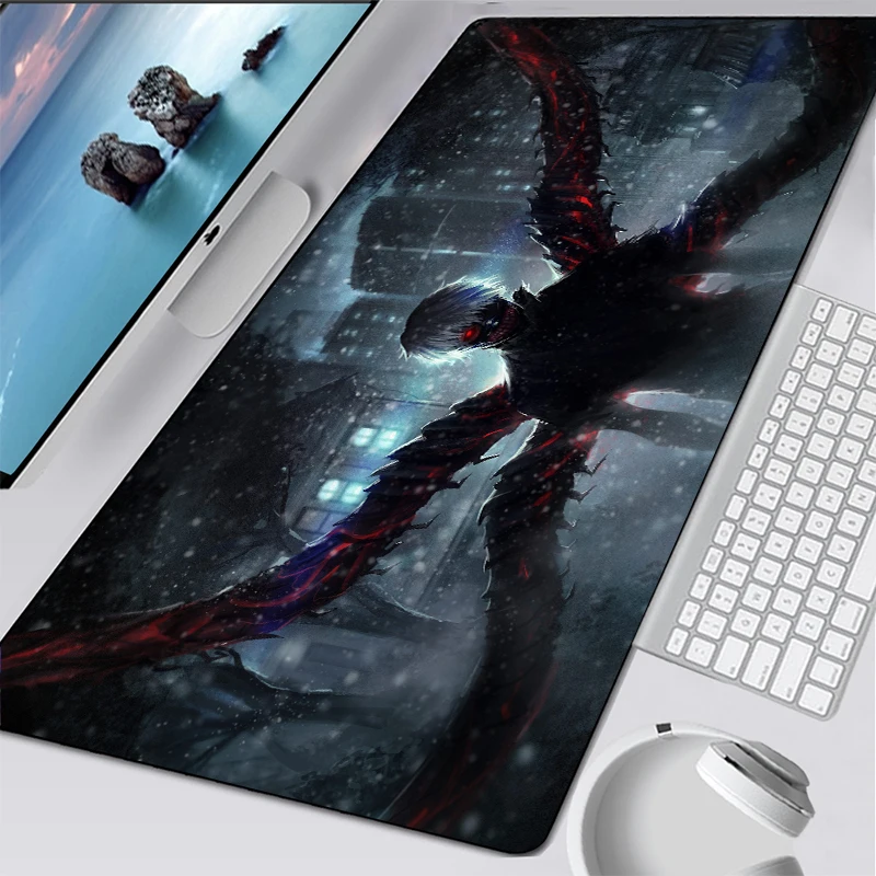 anime tokyo ghoul mouse pad large non skid mouse pad carpet gaming mousepad laptop mousepad keyboard mat office desk manga mat free global shipping