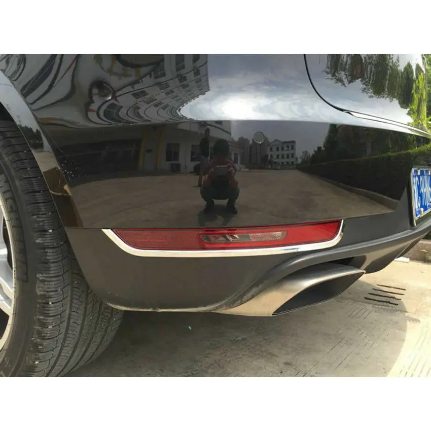 

Chrome Car Back Rear Fog Light Lamp Cover Trim Fit For Porsche Macan 2016 2017