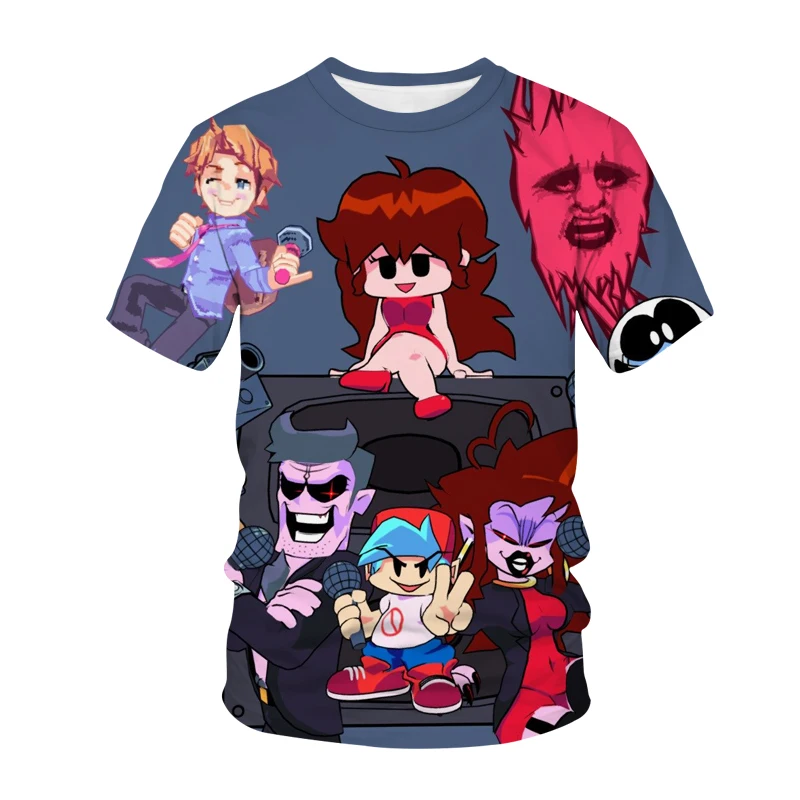 

Nueva llegada 3D imprimir Cosplay el viernes por la noche Funkin T camiseta adulto ninos camiseta de verano de 2021 Hip Hop