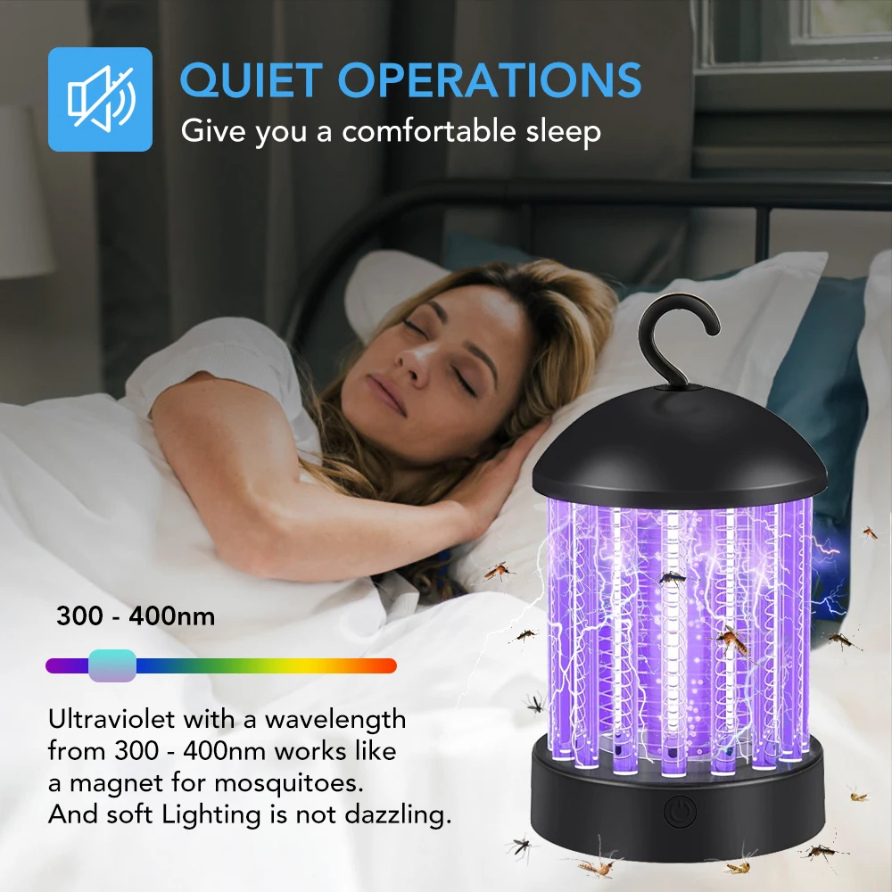 

Summer Camping Mosquito Killer Lamp Home Outdoor Electric USB Charging Waterproof Mosquito Killer Trap Mute Anti Mosquito
