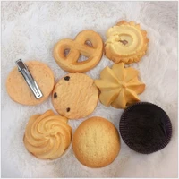 30pcs women girls kids simulated cookie biscuit hairpin holiday makeup gift girl party cosplay prop decorative lovely hair clip