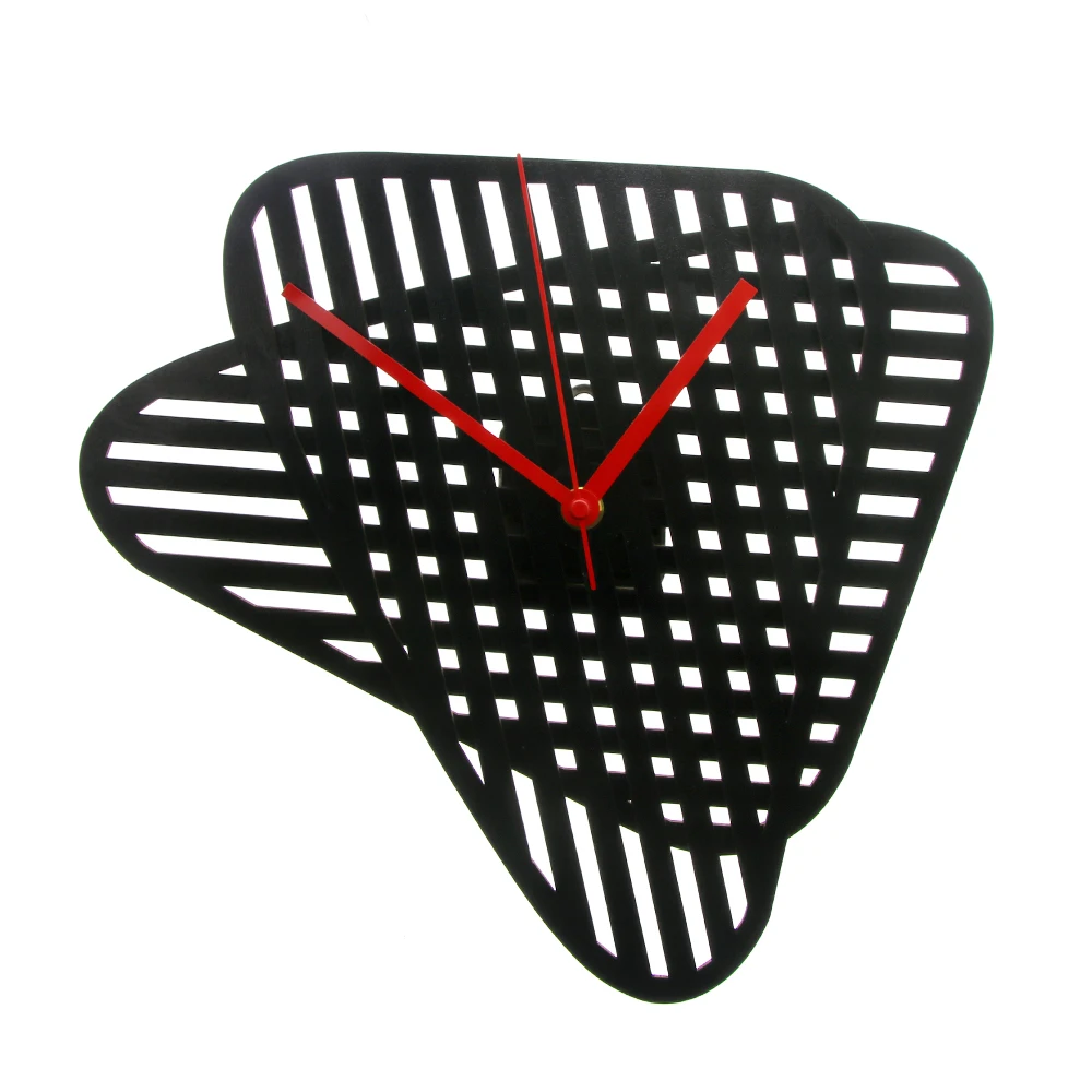 Регулируемые Настенные часы с перекрывающимися поверхностями абстрактный