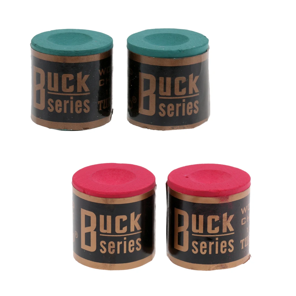 

MagiDeal High Quality Professional1 Box of 2 Blocks Snooker Pool Cue Tip Table Billiard Chalk Table Board Accessory Green/Red