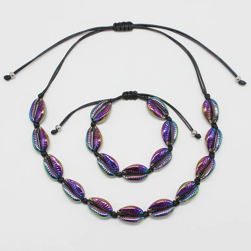 Новое поступление цветное летнее колье и браслет в виде раковины горячая