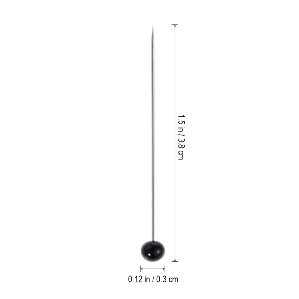 

500pcs Glass Head Multicolor Sewing Pin for DIY Sewing Crafts (4mm Head + 34mm Pin)