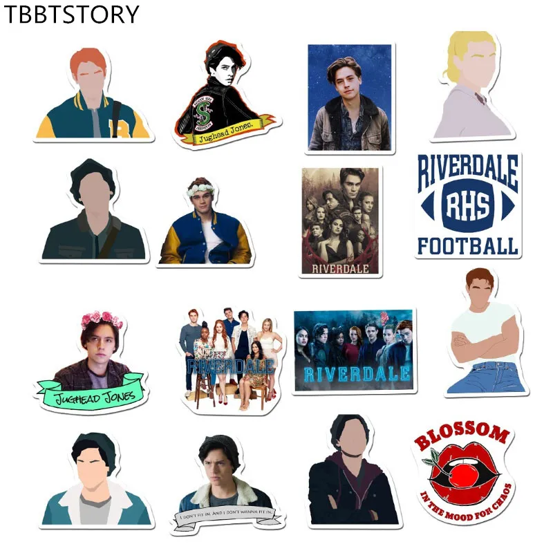 50pcs Tv Show Riverdale Stickers for Scrapbooking Skateboard Car Suitcase DIY Computer Laptop Phone Notebook Waterproof Sticker