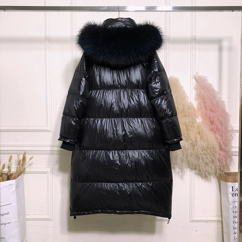 Зимние парки для женщин 2019 белый пуховик на утином пуху плотное теплое пальто с