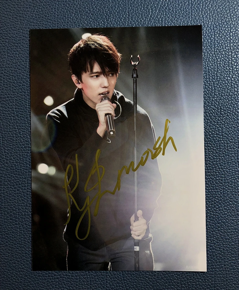 Подлинная фотография с автографом Dimash kudaiберген 5*7 дюймов бесплатная доставка