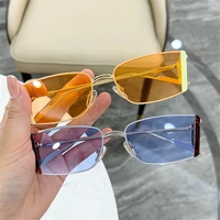 luxury women men sunglasses korea style square alloy frame female male eyeglasses uv400 lenses eyewear sun shade glasses 2021