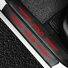 4 шт. для VW Polo 6R 6N 6N2 6C 9N 9N3 2020 Rline R Line Накладка на порог автомобиля декоративные наклейки из углеродного волокна аксессуары