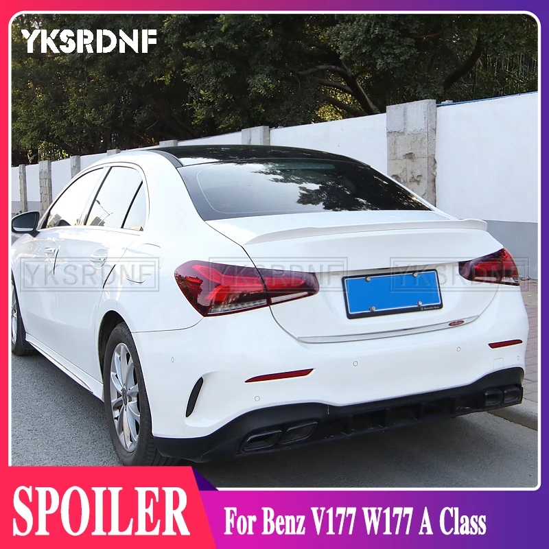 

Для Mercedes-Benz a35 amg w177 A Class A200L A200 A180 2019 2020 высококачественный спойлер заднего багажника из АБС-пластика