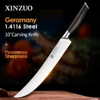 xinzuo pro 10 inch carving fork and carving knife set germany 1 4116 stainless steel kitchen accessories with ebony handle