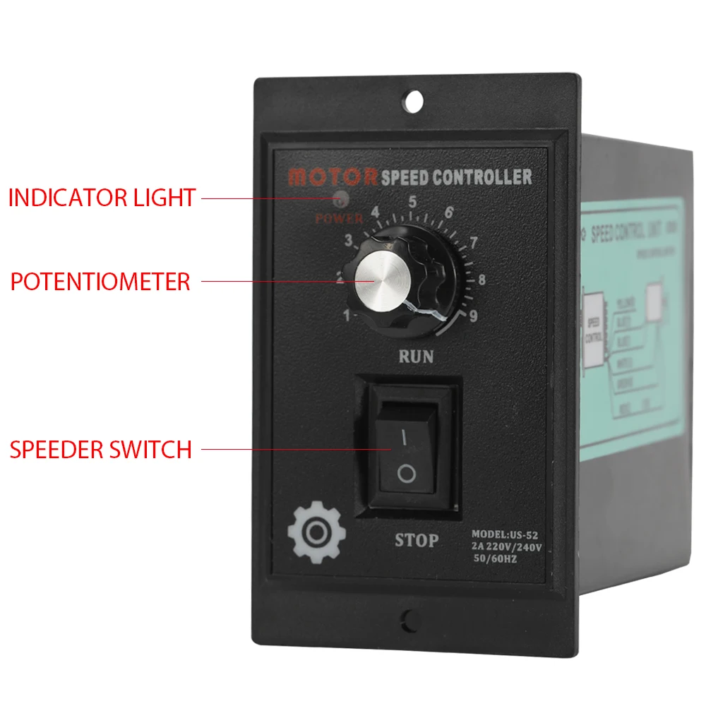Точечный регулятор скорости двигателя переменного тока 400 Вт 50/60 Гц 220