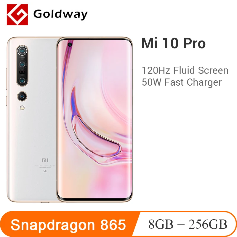 Xiaomi Mi 10 Pro 8 Гб оперативной памяти 256 ГБ ROM мобильный телефон 5G Snapdragon 865 108MP Quad Camera 6 67