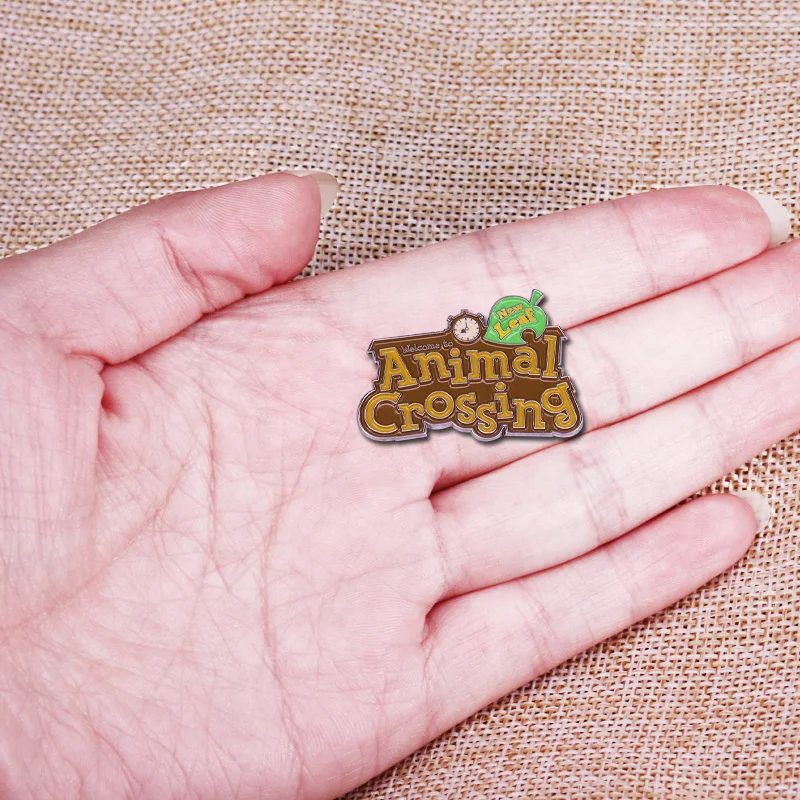 Булавка на лацкан в виде листьев Animal Crossing как мэр вашего собственного города