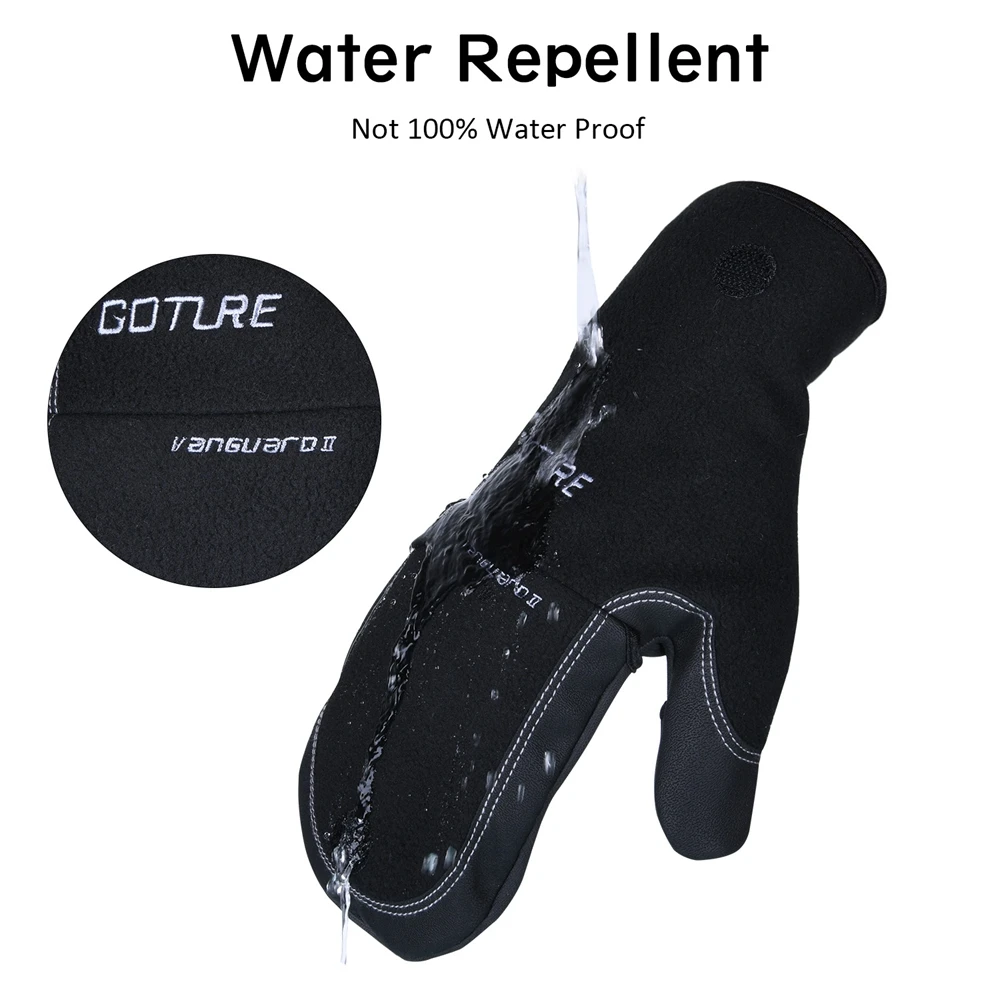 Зимняя рыболовная перчатка Goture водонепроницаемая ветрозащитная откидная