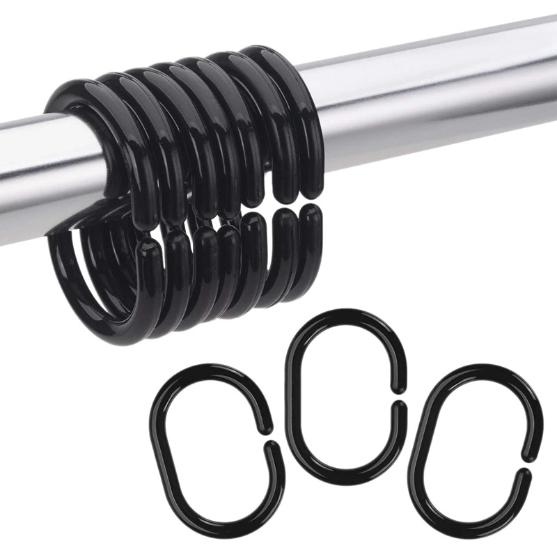 24 шт кольца для душевой занавески Пластиковые Крючки ванной комнаты|Крючки и